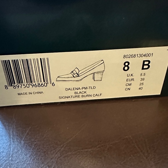 Ralph Lauren Black Leather Dalena Loafers - Picture 4 of 8